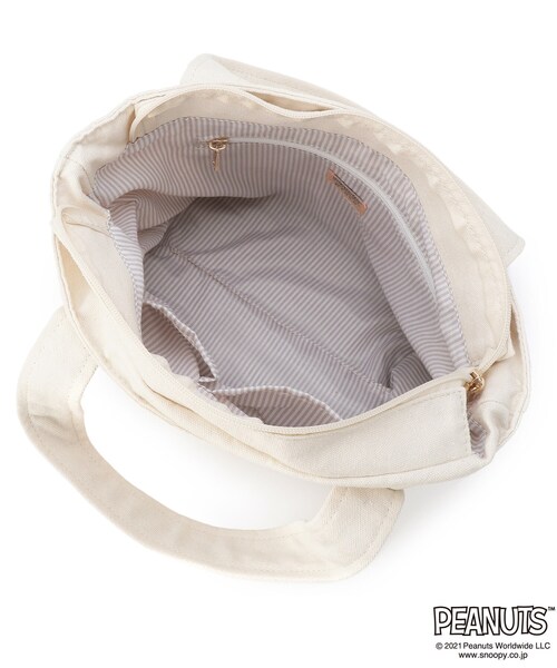 PEANUTS（ピーナッツ）の「◆【PEANUTSコラボ】スヌーピーボアトート（トートバッグ・レディース・ライトグレー/ダークグレー/ライトベージュ・00）」の7枚目の写真