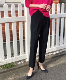 カシミヤタッチテーパードパンツ