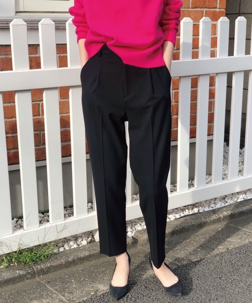 Banner Barrett(バナーバレット)の「カシミヤタッチテーパードパンツ(その他パンツ・レディース・ブラック/ベージュ/モカ/黄緑系・38/36)」の5枚目の写真