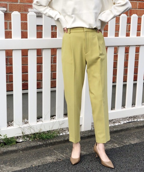 Banner Barrett(バナーバレット)の「カシミヤタッチテーパードパンツ(その他パンツ・レディース・ブラック/ベージュ/モカ/黄緑系・38/36)」の9枚目の写真
