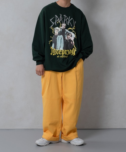 kutir（クティール）の「ロックイラスト裏毛スウェット（スウェット・メンズ・ブラック/ダークグリーン/ライトグレー・MEDIUM/LARGE）」の19枚目の写真