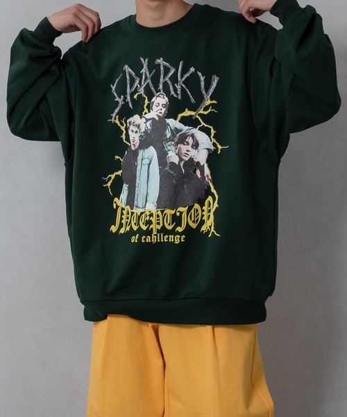 kutir（クティール）の「ロックイラスト裏毛スウェット（スウェット・メンズ・ブラック/ダークグリーン/ライトグレー・MEDIUM/LARGE）」の17枚目の写真