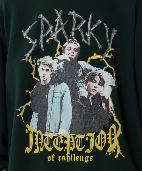 kutir（クティール）の「ロックイラスト裏毛スウェット（スウェット・メンズ・ブラック/ダークグリーン/ライトグレー・MEDIUM/LARGE）」の8枚目の写真