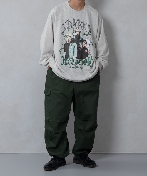 kutir（クティール）の「ロックイラスト裏毛スウェット（スウェット・メンズ・ブラック/ダークグリーン/ライトグレー・MEDIUM/LARGE）」の18枚目の写真