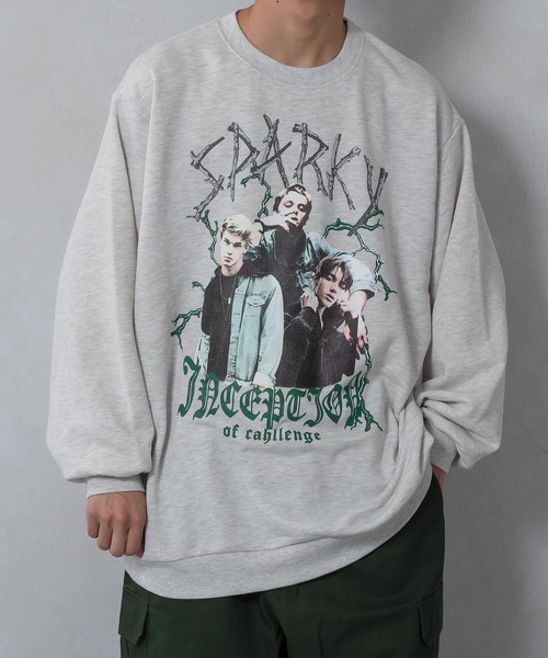 kutir（クティール）の「ロックイラスト裏毛スウェット（スウェット・メンズ・ブラック/ダークグリーン/ライトグレー・MEDIUM/LARGE）」の16枚目の写真