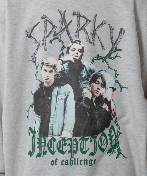 kutir（クティール）の「ロックイラスト裏毛スウェット（スウェット・メンズ・ブラック/ダークグリーン/ライトグレー・MEDIUM/LARGE）」の7枚目の写真