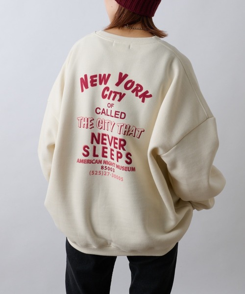 CIAOPANIC TYPY(チャオパニックティピー)の「【ZOZOTOWN限定】ユニセックスビッグシルエットクルーネックバックプリントスウェット/裏起毛(スウェット・メンズ・ライトグレー/ネイビー/オレンジ/アイボリー・M/L)」の14枚目の写真