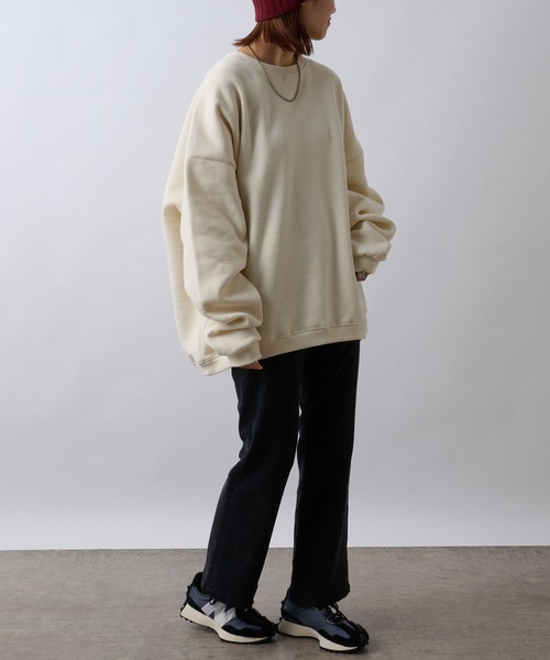 CIAOPANIC TYPY(チャオパニックティピー)の「【ZOZOTOWN限定】ユニセックスビッグシルエットクルーネックバックプリントスウェット/裏起毛(スウェット・メンズ・ライトグレー/ネイビー/オレンジ/アイボリー・M/L)」の15枚目の写真