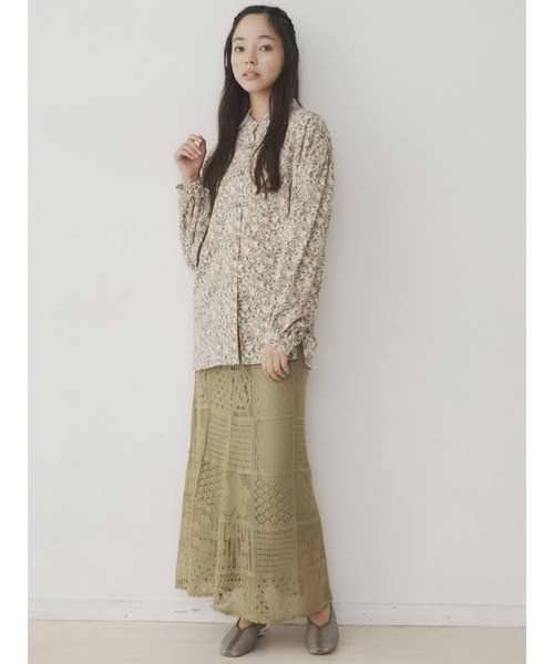 merry jenny（メリージェニー）の「flowerカンフーシャツ（シャツ/ブラウス・レディース・イエロー/ブルー/オレンジ・FREE）」の8枚目の写真