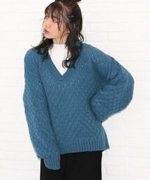Cutie Blonde | 【S-L】ポコポコ編みニット(ニット/セーター)