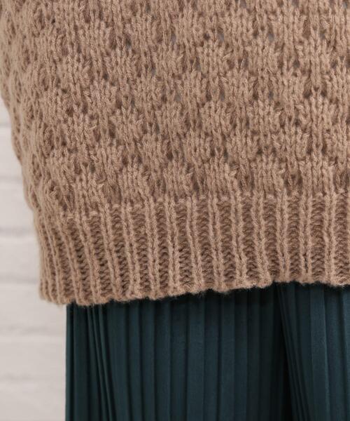 Cutie Blonde（キューティーブロンド）の「◆【S-L】ポコポコ編みニット（ニット/セーター・レディース・ブルー/サンドベージュ/マスタード・01/02/03）」の6枚目の写真