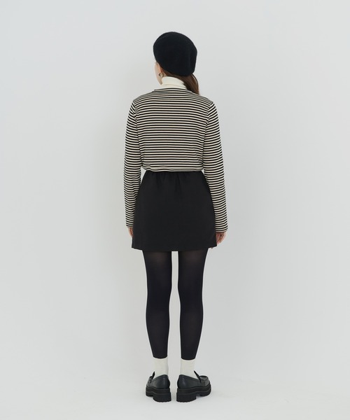 TINA：JOJUN（ティーナジョジュン）の「エンブレム付き ボーダーカーディガン TINA：JOJUN（カーディガン/ボレロ・レディース・ブラウン/アイボリー/カーキ・M）」の15枚目の写真