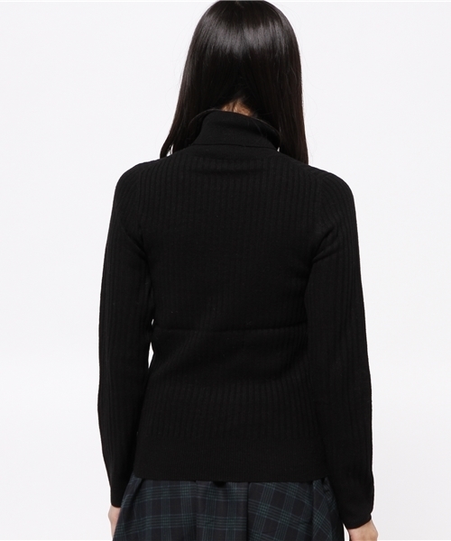 OUTLET（アウトレット）の「【mystic】Omekashi カシミヤ混タートルリブプルオーバー（ニット/セーター・レディース・ブラック/グレー/グリーン/オフホワイト・FREE）」の7枚目の写真