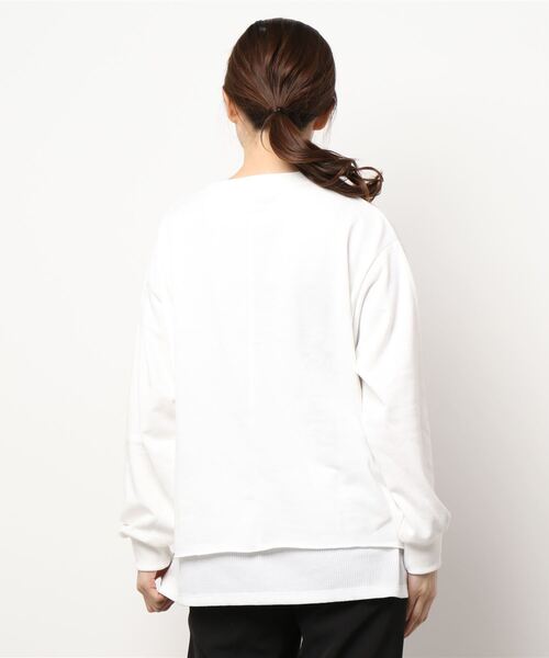 チチカカ（チチカカ）の「マリコパツィストレイヤードプルオーバー（スウェット・レディース・ライトブルー/ブラウン/オフホワイト・FREE）」の16枚目の写真