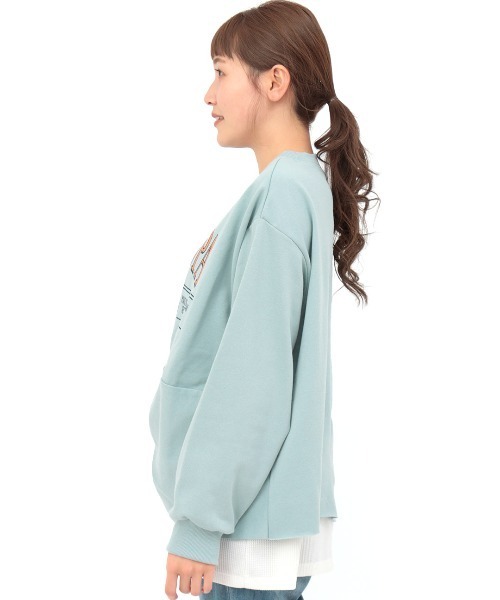 チチカカ（チチカカ）の「マリコパツィストレイヤードプルオーバー（スウェット・レディース・ライトブルー/ブラウン/オフホワイト・FREE）」の5枚目の写真