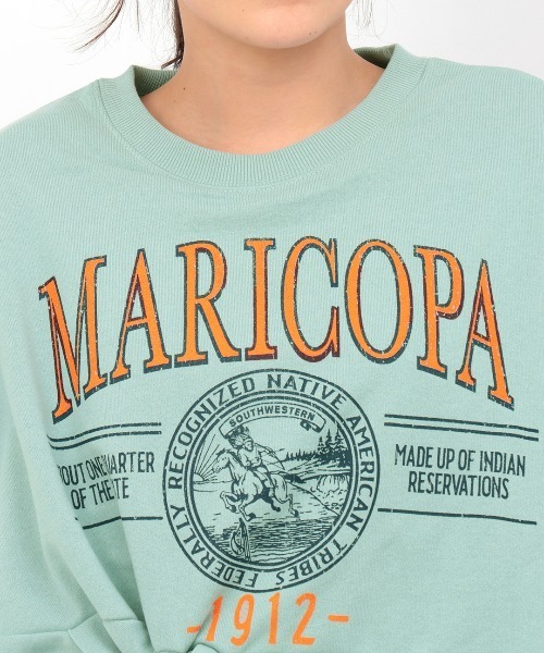 チチカカ（チチカカ）の「マリコパツィストレイヤードプルオーバー（スウェット・レディース・ライトブルー/ブラウン/オフホワイト・FREE）」の14枚目の写真