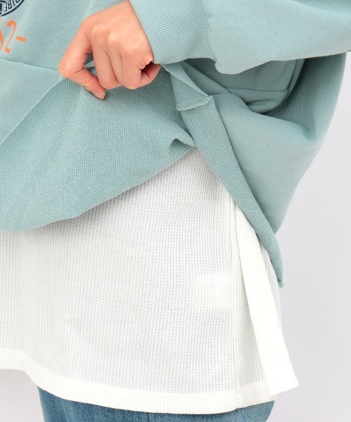 チチカカ（チチカカ）の「マリコパツィストレイヤードプルオーバー（スウェット・レディース・ライトブルー/ブラウン/オフホワイト・FREE）」の8枚目の写真