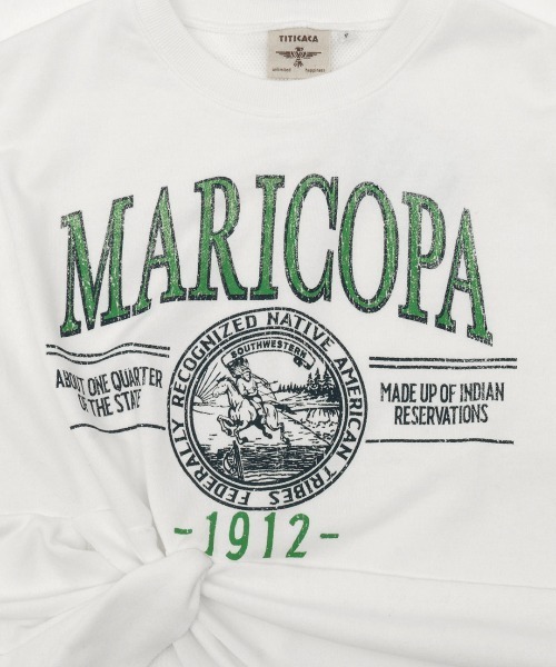 チチカカ（チチカカ）の「マリコパツィストレイヤードプルオーバー（スウェット・レディース・ライトブルー/ブラウン/オフホワイト・FREE）」の15枚目の写真