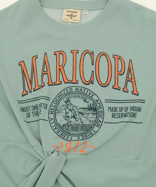 チチカカ（チチカカ）の「マリコパツィストレイヤードプルオーバー（スウェット・レディース・ライトブルー/ブラウン/オフホワイト・FREE）」の6枚目の写真