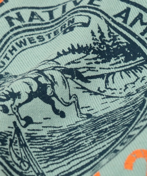 チチカカ（チチカカ）の「マリコパツィストレイヤードプルオーバー（スウェット・レディース・ライトブルー/ブラウン/オフホワイト・FREE）」の4枚目の写真