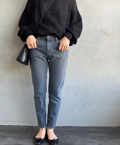 〓美品〓人気の黒デニム！アッパーハイツ ストレートデニム サイズ24 upper hights/アッパーハイツ】THE COUSIN ハイライズストレート