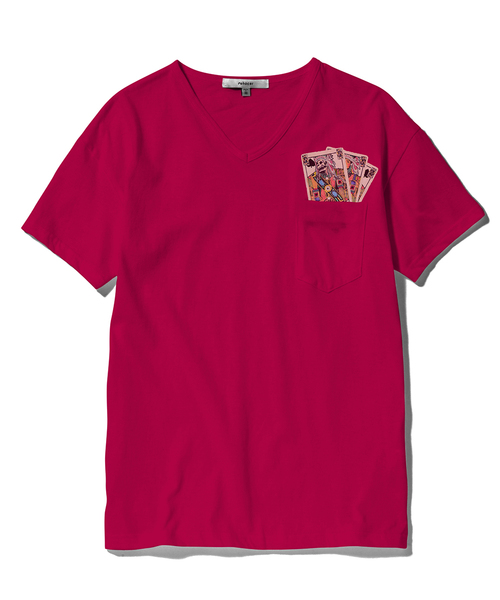 rehacer(レアセル)の「Trick(Tシャツ/カットソー・メンズ・ホワイト/ブラック/チャコールグレー/ネイビー/ブルーグリーン/ワインレッド・X-LARGE/MEDIUM/LARGE/SMALL)」の6枚目の写真
