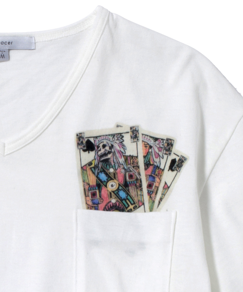rehacer(レアセル)の「Trick(Tシャツ/カットソー・メンズ・ホワイト/ブラック/チャコールグレー/ネイビー/ブルーグリーン/ワインレッド・X-LARGE/MEDIUM/LARGE/SMALL)」の8枚目の写真