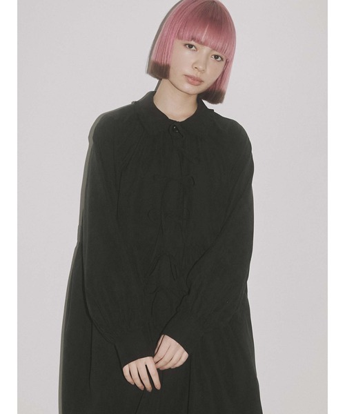 merry jenny(メリージェニー)の「ピーチリボンフリルカラーワンピース(ワンピース・レディース・ベージュ/ブルー/ブラック・FREE)」の12枚目の写真