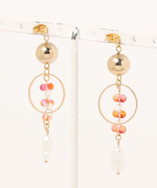 tone(トーン)の「【PetitBonheur accessories】whiteLilly(MA)(ピアス(両耳用)・レディース・ピンク・FREE)」の2枚目の写真