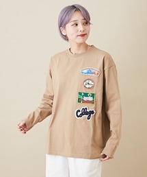 CUBE SUGAR（キューブシュガー）の「天竺 カットソー クルーネック ワッペンＴシャツ（Tシャツ/カットソー）」