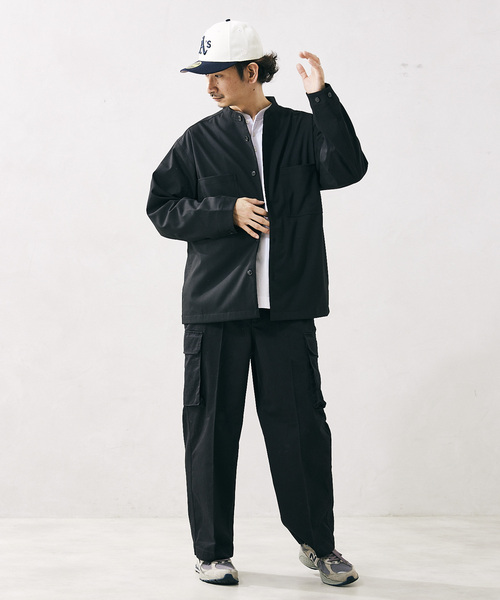 JOURNAL STANDARD relume（ジャーナルスタンダード　レリューム）の「ワイドストレートカーゴパンツ（カーゴパンツ・メンズ・ブラック/ベージュ/サックスブルー・SMALL/MEDIUM/LARGE）」の4枚目の写真