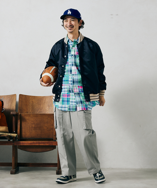 JOURNAL STANDARD relume（ジャーナルスタンダード　レリューム）の「ワイドストレートカーゴパンツ（カーゴパンツ・メンズ・ブラック/ベージュ/サックスブルー・SMALL/MEDIUM/LARGE）」の11枚目の写真