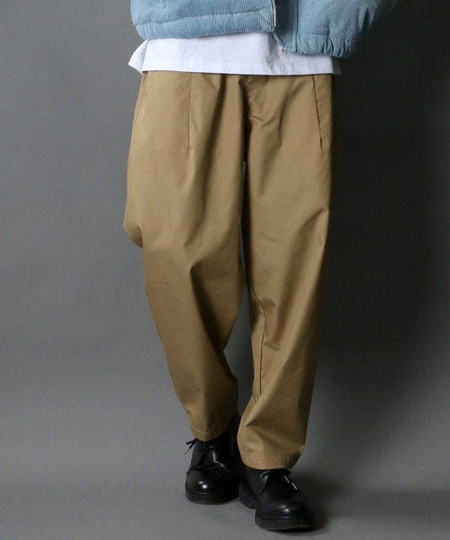 SITRY（シトリー）の「T/C wide balloon pants/ワイド バルーン シェフパンツ/カラーパンツ（スラックス・メンズ・ライトグレー/ブラック/ベージュ/ネイビー/ライトカーキ・LL/M/L）」の20枚目の写真