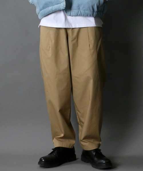 SITRY（シトリー）の「T/C wide balloon pants/ワイド バルーン シェフパンツ/カラーパンツ（スラックス・メンズ・ライトグレー/ブラック/ベージュ/ネイビー/ライトカーキ・LL/M/L）」の18枚目の写真