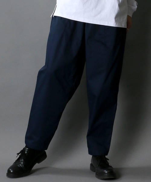 SITRY（シトリー）の「T/C wide balloon pants/ワイド バルーン シェフパンツ/カラーパンツ（スラックス・メンズ・ライトグレー/ブラック/ベージュ/ネイビー/ライトカーキ・LL/M/L）」の17枚目の写真