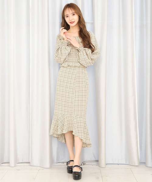 TITTY&CO.（ティティーアンドコー）の「チェックマーメイドスカート（スカート・レディース・ブラック/ライトブルー/グリーン・SMALL/MEDIUM）」の11枚目の写真