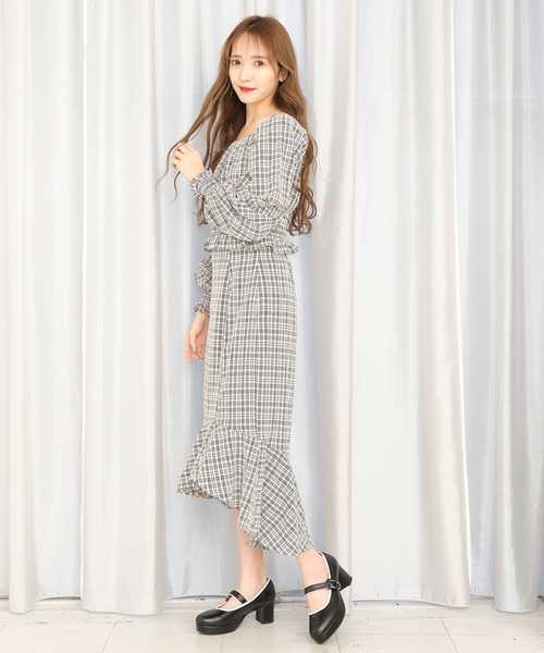 TITTY&CO.（ティティーアンドコー）の「チェックマーメイドスカート（スカート・レディース・ブラック/ライトブルー/グリーン・SMALL/MEDIUM）」の14枚目の写真