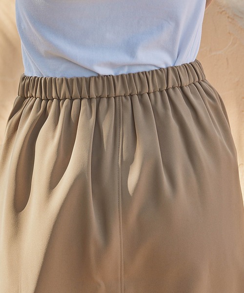 PURIL（ピュリル）の「【PURIL】切り替えデザイン台形ミニスカート（スカート・レディース・ナチュラル/ブラック/ベージュ・S/M）」の4枚目の写真