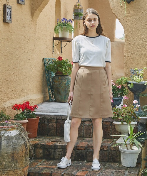 PURIL（ピュリル）の「【PURIL】切り替えデザイン台形ミニスカート（スカート・レディース・ナチュラル/ブラック/ベージュ・S/M）」の22枚目の写真