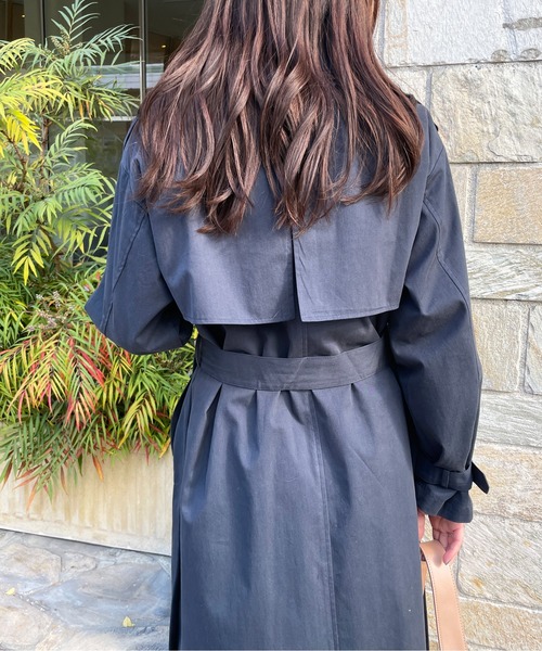 Meli rich(メリーリッチ)の「軽やかな着心地。ロングトレンチコート(トレンチコート・レディース・ネイビー/カーキ/アイボリー・FREE)」の16枚目の写真
