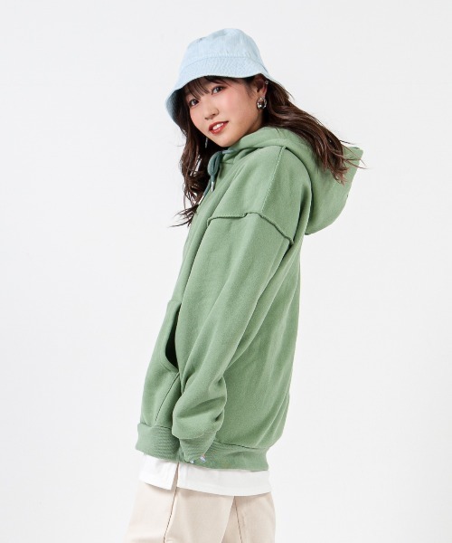 mimonal(ミモナル)の「ビックシルエットフーディー【ユニセックス】(パーカー・メンズ・ブラック/グレー/ブルー/グリーン/アイボリー・FREE)」の7枚目の写真