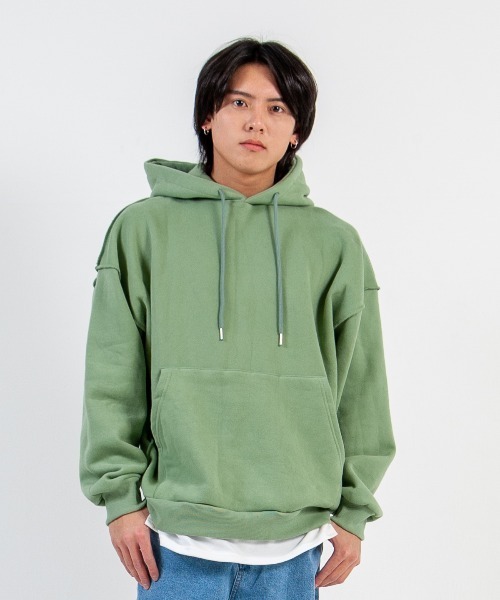 mimonal(ミモナル)の「ビックシルエットフーディー【ユニセックス】(パーカー・メンズ・ブラック/グレー/ブルー/グリーン/アイボリー・FREE)」の11枚目の写真