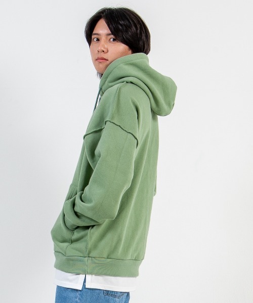 mimonal(ミモナル)の「ビックシルエットフーディー【ユニセックス】(パーカー・メンズ・ブラック/グレー/ブルー/グリーン/アイボリー・FREE)」の13枚目の写真