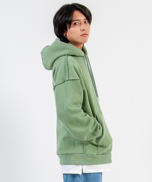 mimonal(ミモナル)の「ビックシルエットフーディー【ユニセックス】(パーカー・メンズ・ブラック/グレー/ブルー/グリーン/アイボリー・FREE)」の14枚目の写真