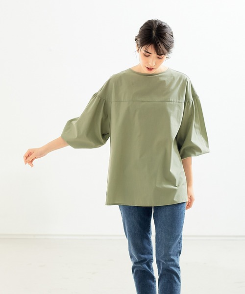 abahouse mavie（アバハウスマヴィ）の「袖ボリュームブラウス＆透かし編ﾍベストセットアップ（シャツ/ブラウス・レディース・カーキ/ホワイト・フリー）」の20枚目の写真