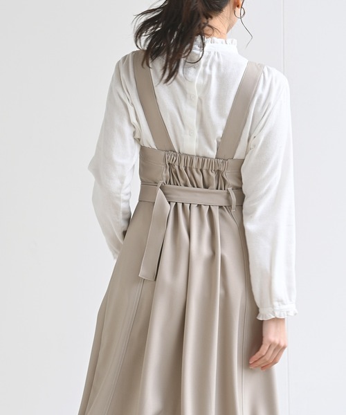 rps(アールピーエス)の「チュール切替ジャンスカ(ジャンパースカート・レディース・ベージュ/ミント/ピンク・M)」の9枚目の写真