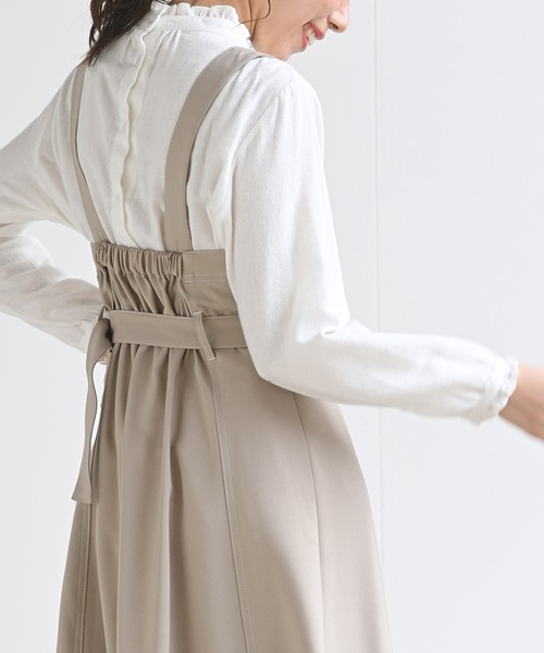 rps(アールピーエス)の「チュール切替ジャンスカ(ジャンパースカート・レディース・ベージュ/ミント/ピンク・M)」の10枚目の写真