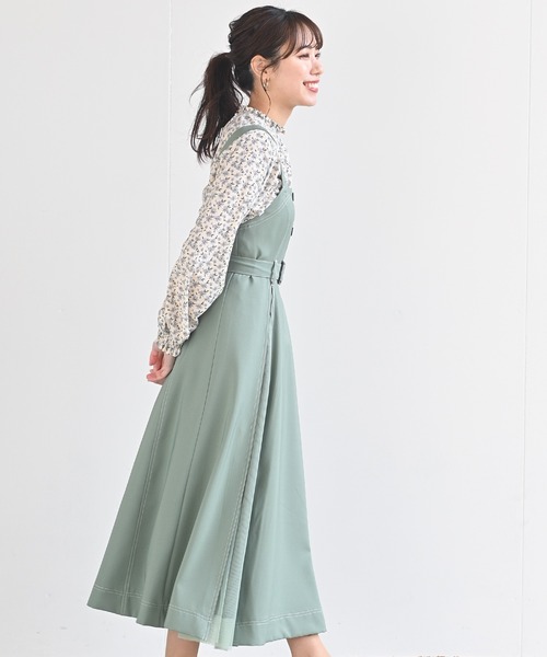 rps(アールピーエス)の「チュール切替ジャンスカ(ジャンパースカート・レディース・ベージュ/ミント/ピンク・M)」の16枚目の写真