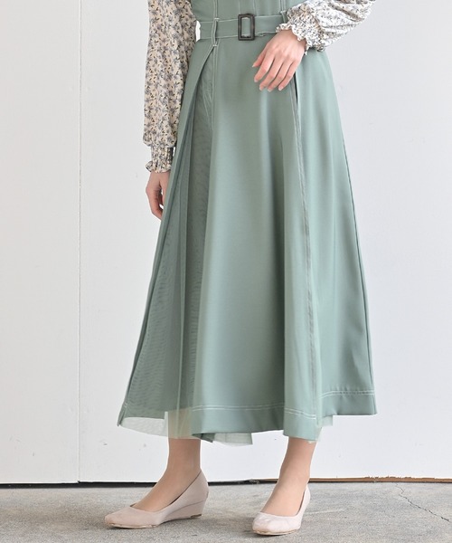 rps(アールピーエス)の「チュール切替ジャンスカ(ジャンパースカート・レディース・ベージュ/ミント/ピンク・M)」の20枚目の写真