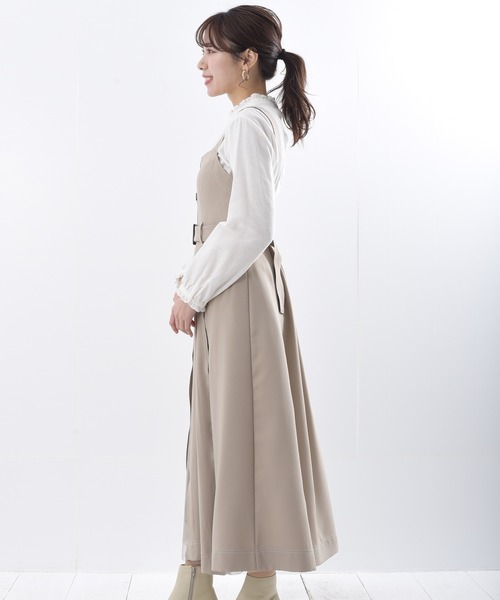 rps(アールピーエス)の「チュール切替ジャンスカ(ジャンパースカート・レディース・ベージュ/ミント/ピンク・M)」の22枚目の写真